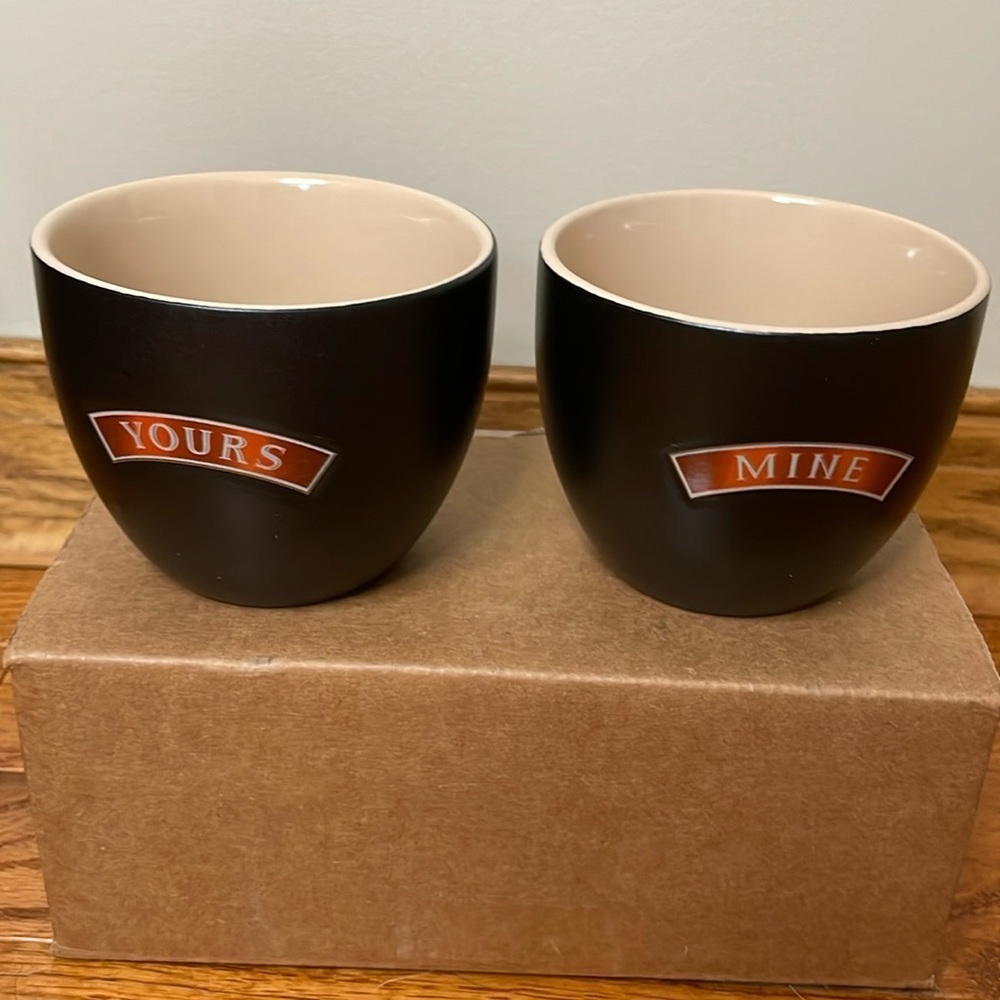 BAILEY’S IRISH CREAM Yours And Mine Liqueur Cups Set of  2 Espresso  Coffee Mugs